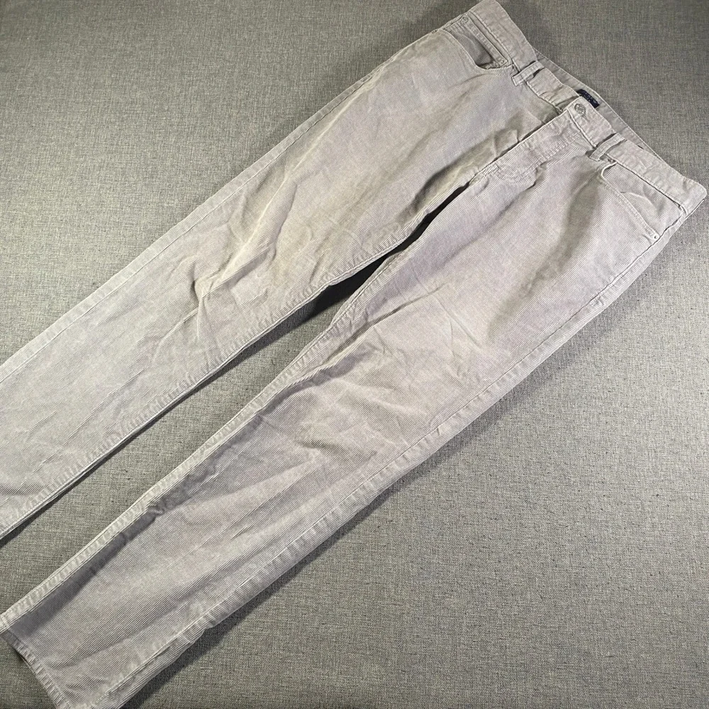 J‎ Crew Flex Slim Fit Corduroy Pants Mens W32 L32 Gray Stretch Cotton Blend